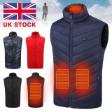 Electric Heated Vest With Battery Winter Gilet Bodywarmer Mens Thermal Jacket