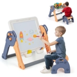 6-In-1 Multi-activity Kids Play Table & Chair Set Folding Kids Painting Easel