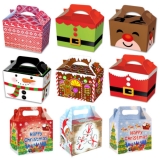 Christmas Treat Gift Box Kids Xmas Eve Party Food Lunch Children Boy Girl Boxes