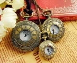 Quartz Roman No. Pocket Watch Half Hunter Wind Up Retro Lady Man Hand-winding
