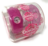 Girls Gummy Watch – Bangle Watch With Interchangeable Band – PINK & PURPLE – NEW