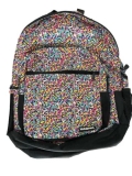 Yak Pak Backpack 4 Zipper Pockets 2 Side Pouches LARGE Multicolor Peace Sign