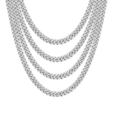 Men’s 9mm Stainless Steel 18-24 Inch Cuban Curb Chain Necklace