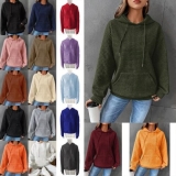 Women Hoodies Long Sleeve Ladies Hooded Sweatshirts Sport Thermal Drawstring Top