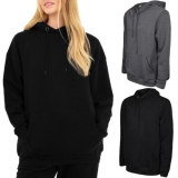 Womens Plain Hoodie Pullover Long Sleeve Fleece Ladies Sweatshirt Hooded Top