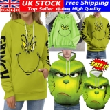 The Grinch Hoodies Women Men Christmas Sweatshirt Hooded  Pullover Xmas Tops UK1
