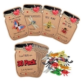 Valentines Day Gifts for Kids – 30 Pack Love Bug Card Bulk 6 Different Bugs