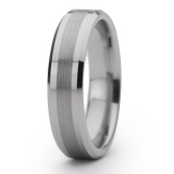 New Tungsten Carbide Brushed 2 Tone Mens Ladies Wedding Band Ring 6mm version