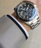 USED CASIO’S SOMEWHAT EXPENSIVE-LOOKING MULTI-FUNCTION RADIO-CONTROLLED SOLAR W