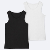 100% Cotton Plain Sleeveless Inner Vest For Men – Fitted Undershirt Pack of 2-12