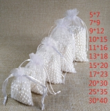 White Organza Bag Party Wedding Favour Birthday Gift Candy Jewellery Pouch