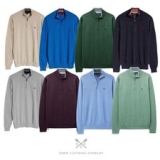 Crew Clothing Mens Zip Neck Cotton Sweater Jumper