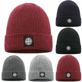 Stone Island Warm Cuffed Cap Knit Stretch Beanie Winter Hat Mens Womens Gifts_