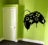 Personalised Gamer Gaming controller Wall art Vinyl kids Xbox Decal Sticker V830