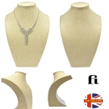 New Mannequin Bust Jewelry Necklace Model Large Wooden Stand Display Holder Tall