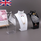 Mannequin Bust Jewelry Necklace Pendant Neck Model Stand Display Rack Holders