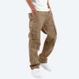 New Mens Elasticated Cargo Combat Work Cotton lightweight Trousers Pants Bottoms