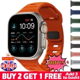 Silicone Sport Strap Band For Apple Watch 9 Series 8 7 SE 65 Ultra 2 iWatch 49mm