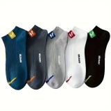 5 Pairs Of Trainer Socks Ankle Liner Low Cut Gym Sports Sock 6-11 Men Women