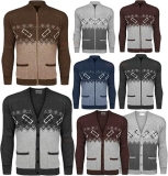MENS CLASSIC CARDIGAN DESIGN BUTTON UP THICK WARM JUMPERS WINTER SWEATER