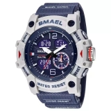 Mens Digital Sports Watch Waterproof Quartz Analog Military Wrist Watches SMAEL