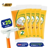 BIC 5 Packs 2 Sensitive Disposable Razor Twin Blade Razor for Shaving