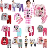 Kids Boy Girls Micky Minie Mouse Pyjamas Sleepwear Long Sleeve Nightwear Pjs Set