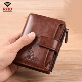 Designer Mens Leather Wallet RFID SAFE Contactless Card Blocking ID Protection