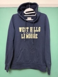 Womens Champion Hoodie Sweatshirt. Medium. Blue. West Hills College. SKU 87040