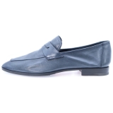 Berluti Lorenzo Leather Square Toe Loafers Navy Size 8 Dress Shoes