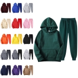 Womens Long Sleeve Hoodie+Pants Tracksuit Set Ladies Plain Baggy Gym Sport Suit
