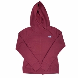 North Face Sweatshirt Hoodie Jumper Pockets Spell Out Logo Maroon Womens S