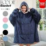 Extra Long Blanket Hoodie Oversized Sherpa Fleece Big Hooded Sweatshirts Adults