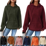 Women Hoodies Long Sleeve Hooded Sweatshirts Sport Thermal Drawstring Ladies Top