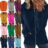 Women Hoodies Zip Up Hooded Sweatshirts Ladies Sport Loose Fit Long Sleeve Warm