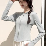 S-2XL Zippered Hoodies Basic Plain Sweatshirt Casual Fashion Wear For Women NEW