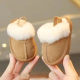0-18M Baby Winter Plush Slippers Soft Sole Warm Indoor Shoes Boys Girls