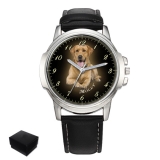 PERSONALISED CUSTOM MENS WRIST WATCH PHOTO PETS DOGS VALENTINE’S  GIFT ENGRAVED