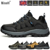 Mens Leather Outdoor Hiking Boots Trekking Trainers Shoes Sports Waterproof
