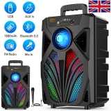 3000W Portable Bluetooth Speaker Sub Woofer Heavy Bass Sound System Party Mic