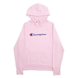 CHAMPION Hoodie Spellout Jumper Sweatshirt Womens S