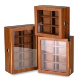 QUALITY Mens Matte Wood Watch Display Case Collection Storage Holder Wooden Box