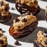 Vegan Chocolate Chip Cookie Dough Stuffed Dates