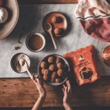 Pumpkin Spice Baked Donut Holes with Butterscotch Sauce
– Sunrise Flour Mill