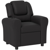 HOMCOM Kids Recliner Chair with Adjustable Backrest and Footrest, Black