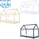 Kids Bed Frame Childs Sleeper Wooden House Tree Single Toddler Bed Frame vidaXL