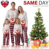 UK Family Matching Christmas Pyjamas Adult Kids Xmas Nightwear Pjs Set Reindeer