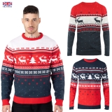 Men’s Xmas Fairisle Christmas Tree Reindeer Snowflakes Novelty Pullover Jumpers