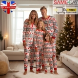 UK Family Matching Christmas Pyjamas Adult Kids Xmas Nightwear Pajamas Sleepwear