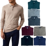 IZOD Mens Long Sleeve Polo Sweatshirt Jumper Collared Soft Warm Long Sleeve